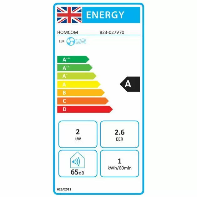HOMCOM Air Conditioner Portable AC Unit 7000 BTU with Remote for Bedroom
