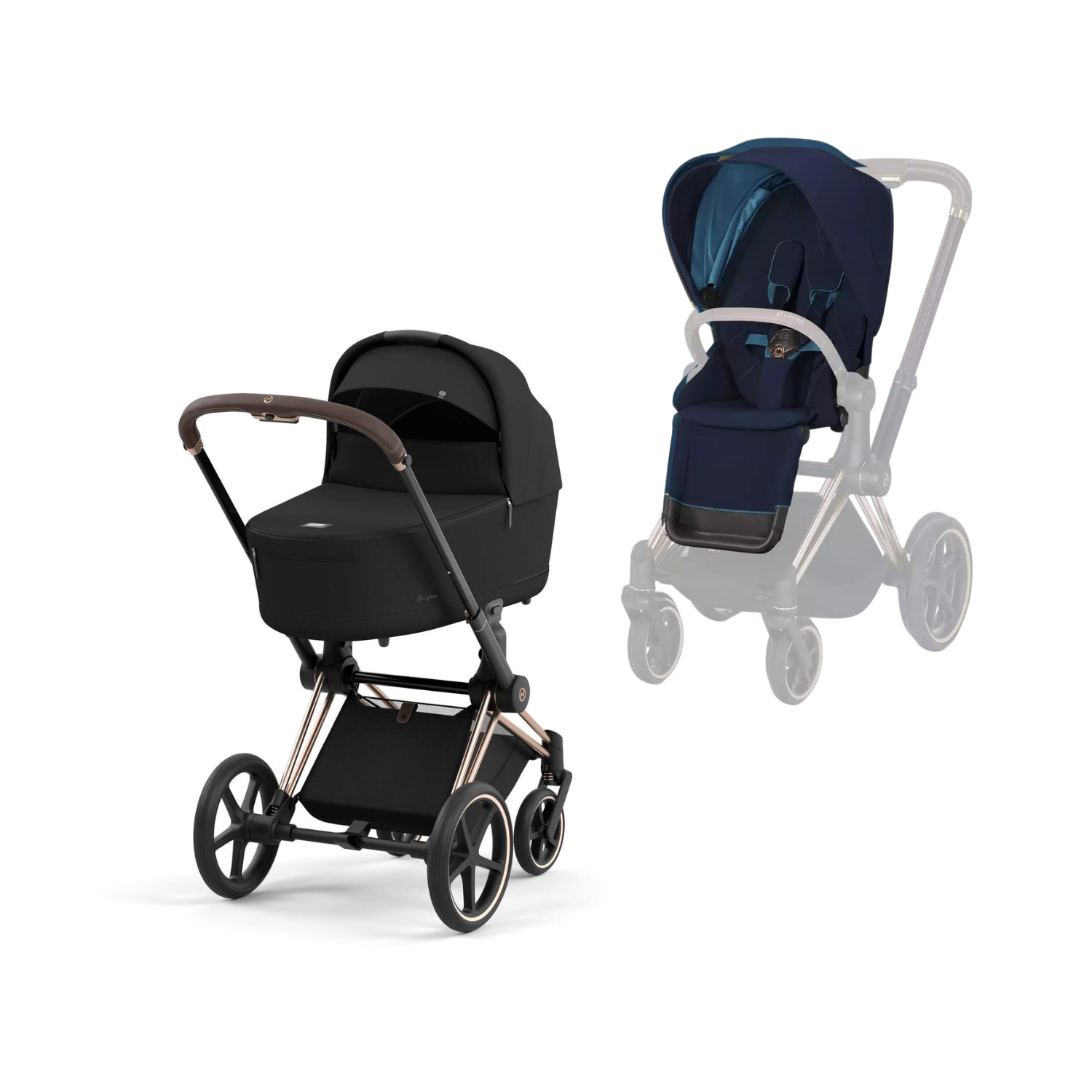 Cybex Priam 3.5 in Rosegold Kombikinderwagen 2 in 1