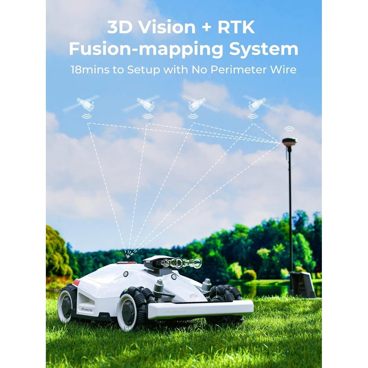 Mammotion LUBA 2 AWD 3000 Robotic Lawnmower RTK Guided