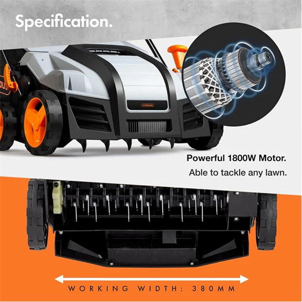 VonHaus 1800W 2 In 1 40Cm Scarifier / Aerator