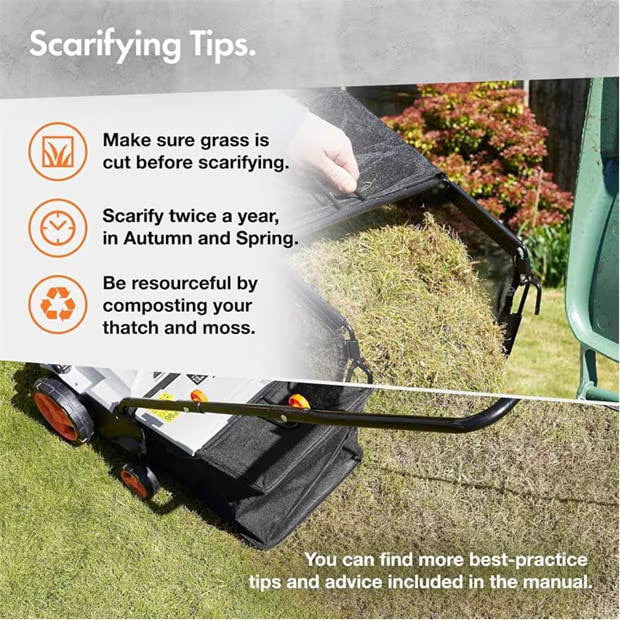 VonHaus 1800W 2 In 1 40Cm Scarifier / Aerator