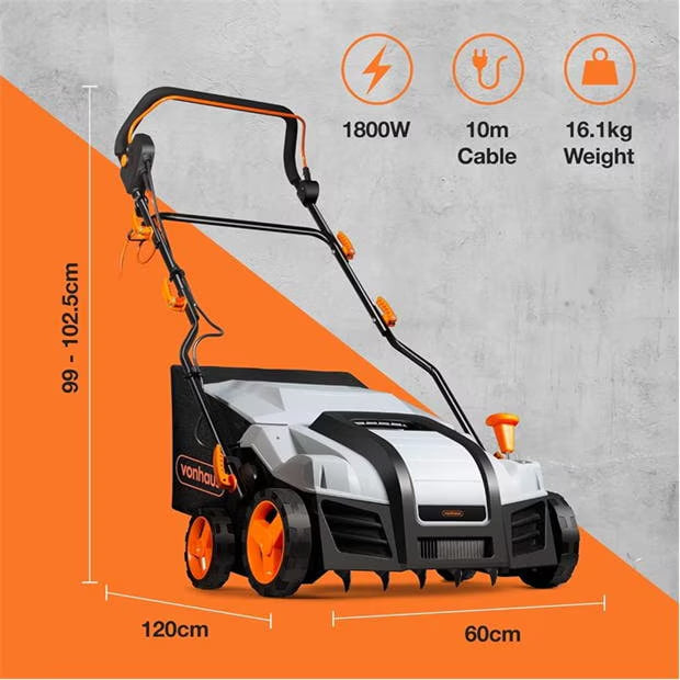VonHaus 1800W 2 In 1 40Cm Scarifier / Aerator