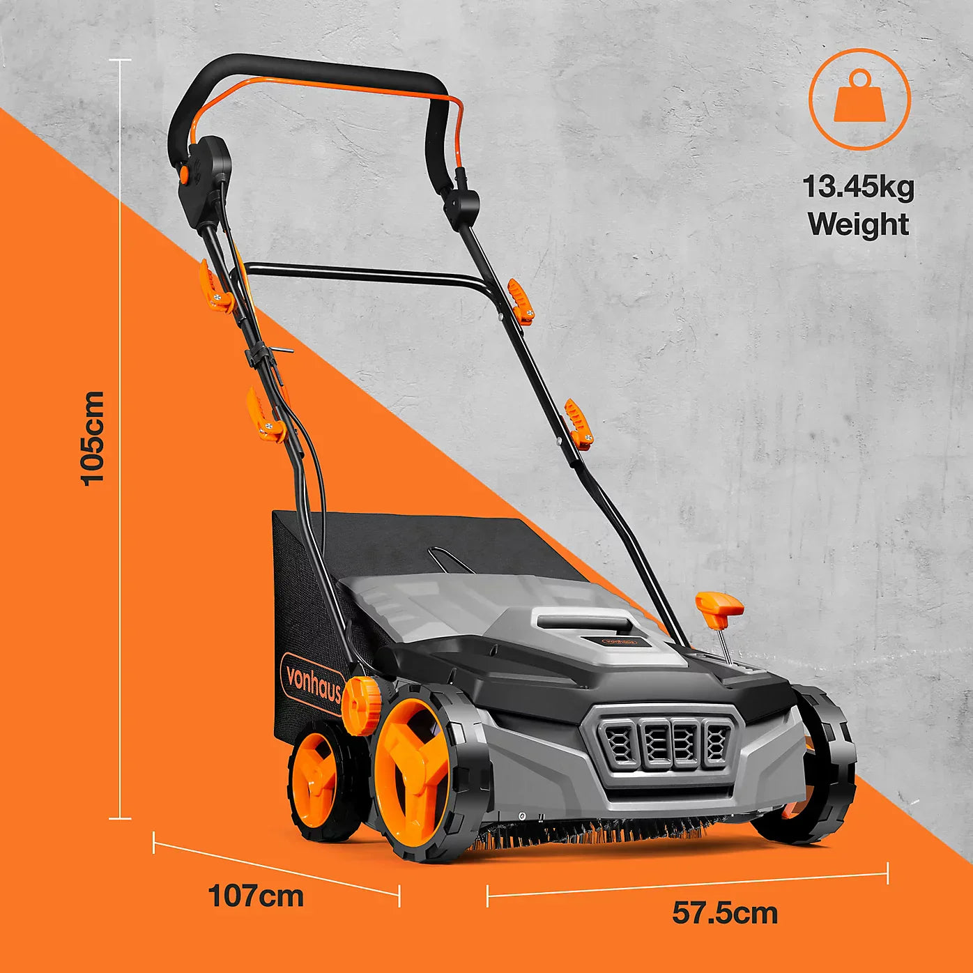 VonHaus Artificial Grass Brush 1800W, Electric Artificial Grass/Lawn Sweeper Cleaner Machine