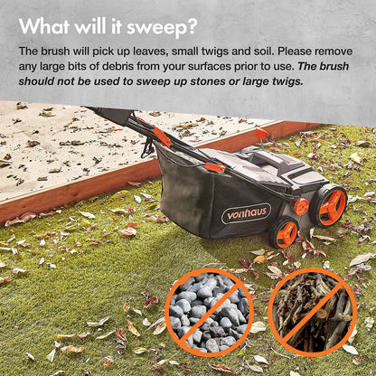 VonHaus Artificial Grass Brush 1800W, Electric Artificial Grass/Lawn Sweeper Cleaner Machine